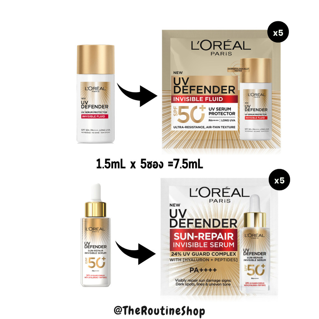 Tester - กันแดด Loreal UV Defender ขนาด 1.5mL x5ซอง