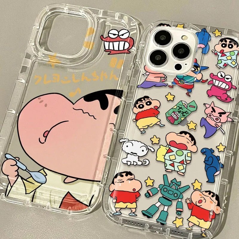 เคสโทรศัพท์มือถือ ซิลิโคนใส ลายการ์ตูนชินจังน่ารัก สําหรับ Xiaomi Redmi Note 13 12 Pro Plus 5G 11 Pro 10 4G 9 Pro Max 12 Turbo 9S