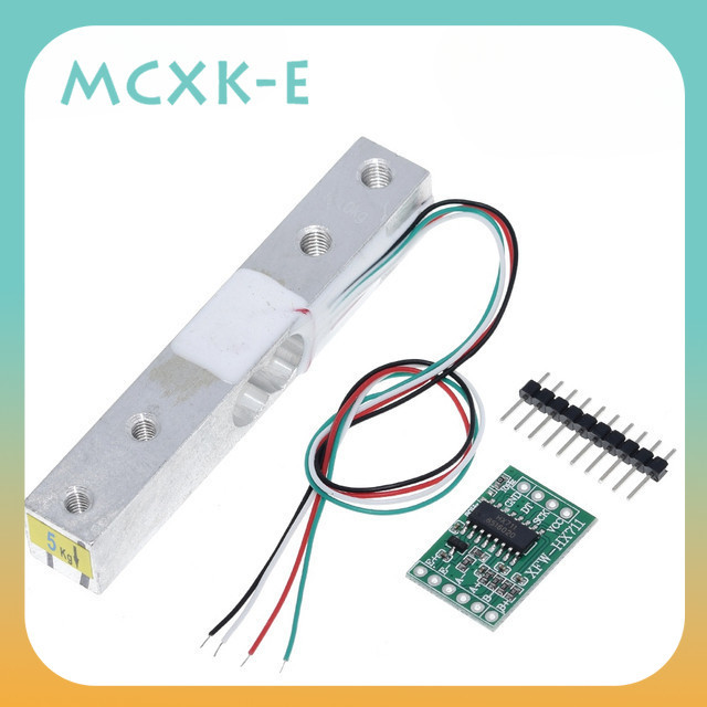 Mcxk-e โมดูลเซนเซอร์ชั่งน้ําหนักอิเล็กทรอนิกส์ อะลูมิเนียมอัลลอย HX711 AD รองรับน้ําหนัก 1/5/10/20 กก.