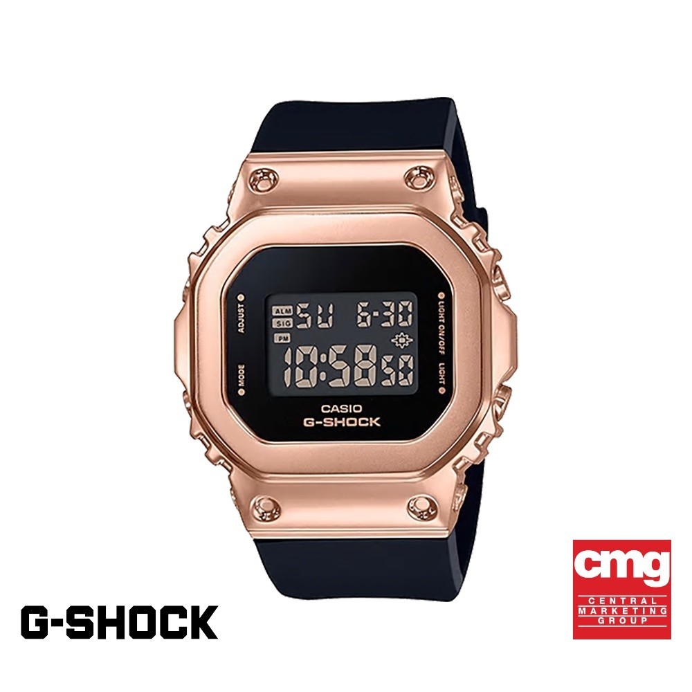 CASIO นาฬิกาข้อมือผู้หญิง G-SHOCK MID-TIER รุ่น GM-S5600PG-1DR วัสดุเรซิ่น สีดำ