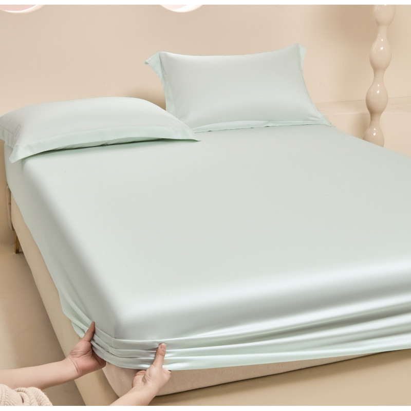 Tencel ผ้าปูที่นอน ผ้าฝ้าย ปลอกหมอน สัมผัสเย็น เรียบลื่น เตียงเดี่ยว / ควีนไซส์ / คิงไซซ์ ผ้าปูที่นอน Cadar Naked