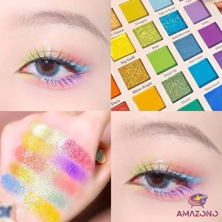 Amaz อายแชโดว์พาเลท 30 สี เครื่องสําอางสําหรับแต่งหน้า น้ําหนักเบา สีรุ้ง สําหรับผู้หญิง Eye shadow