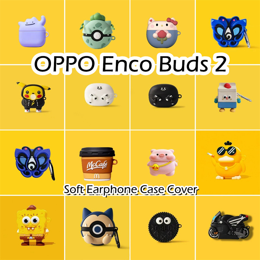 【imamura】นําไปใช้กับ OPPO Enco Buds 2 เคส Case เคสหูฟัง สไตล์การ์ตูนตลก ซิลิโคนนุ่ม เคส เคสหูฟัง NO.3