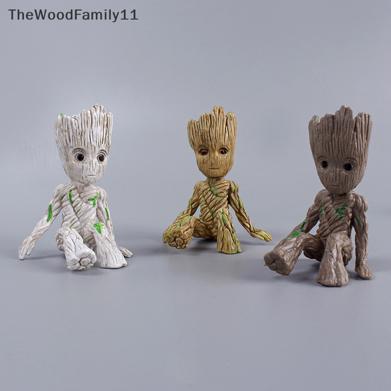 Tt ฟิกเกอร์อนิเมะ Tree Man Groot Guardians Of The Galaxy Avengers ขนาดเล็ก 6 ซม. ของเล่นสําหรับเด็ก TH