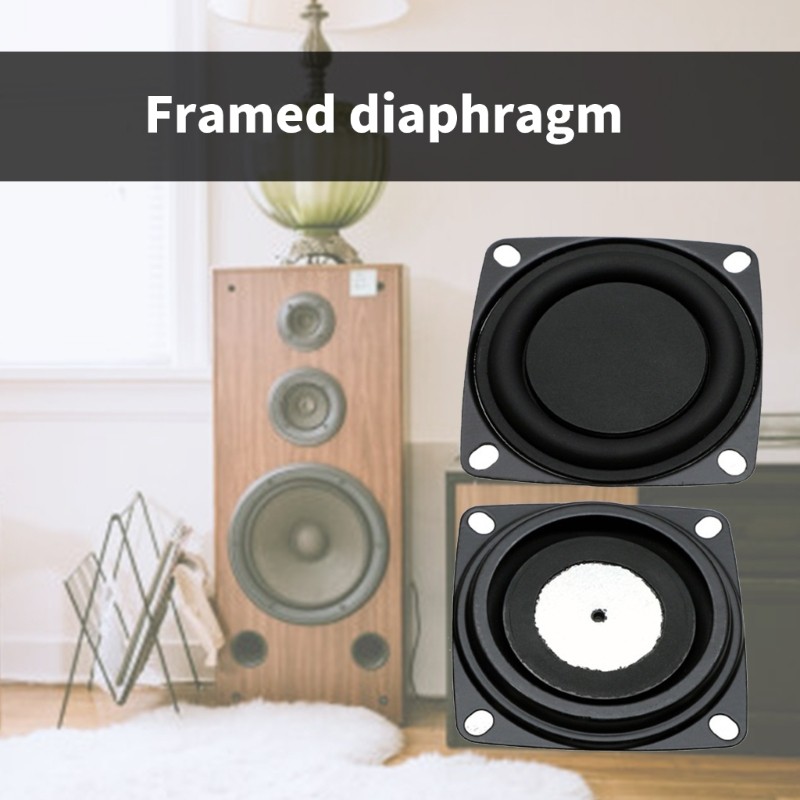 MDD 2 ชิ้น 2 นิ้วแผ่นสั่นเบสลําโพงยางและโลหะแผ่นสั่น Passive Bass Woofer ไดอะแฟรม - รูปที่ 5