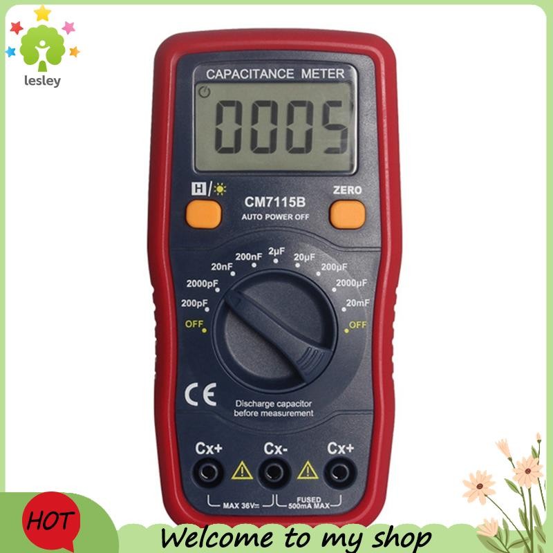 lesleyCM7115B เครื่องวัดความจุมัลติมิเตอร์แบบดิจิตอลเครื่องมือวัดจอแสดงผล LCD,CM-7115A อัพเกรด