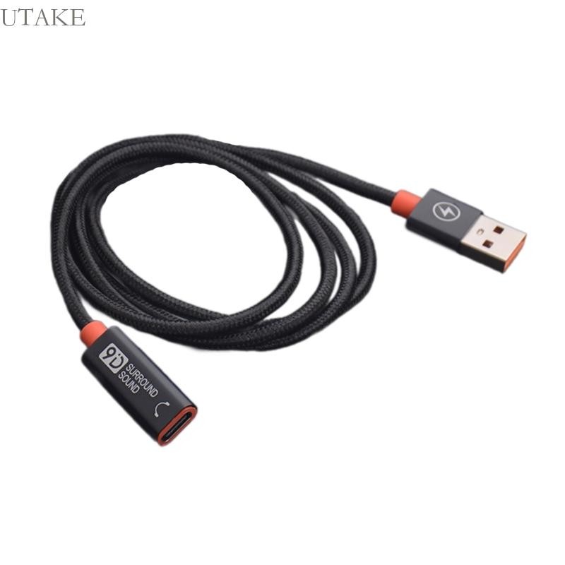 Utake USB to Type C Connector Converter Cable สายชาร์จ 5Gbps Data Extension Cord
