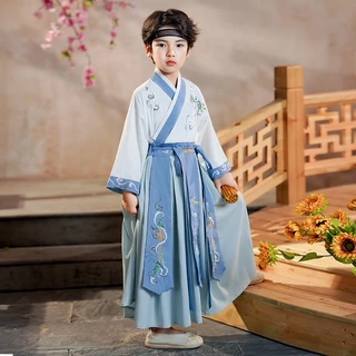 ชุดฮันฟู จีนโบราณ เครื่องแต่งกาย ชุดนักเรียน สำหรับเด็กผู้ชาย