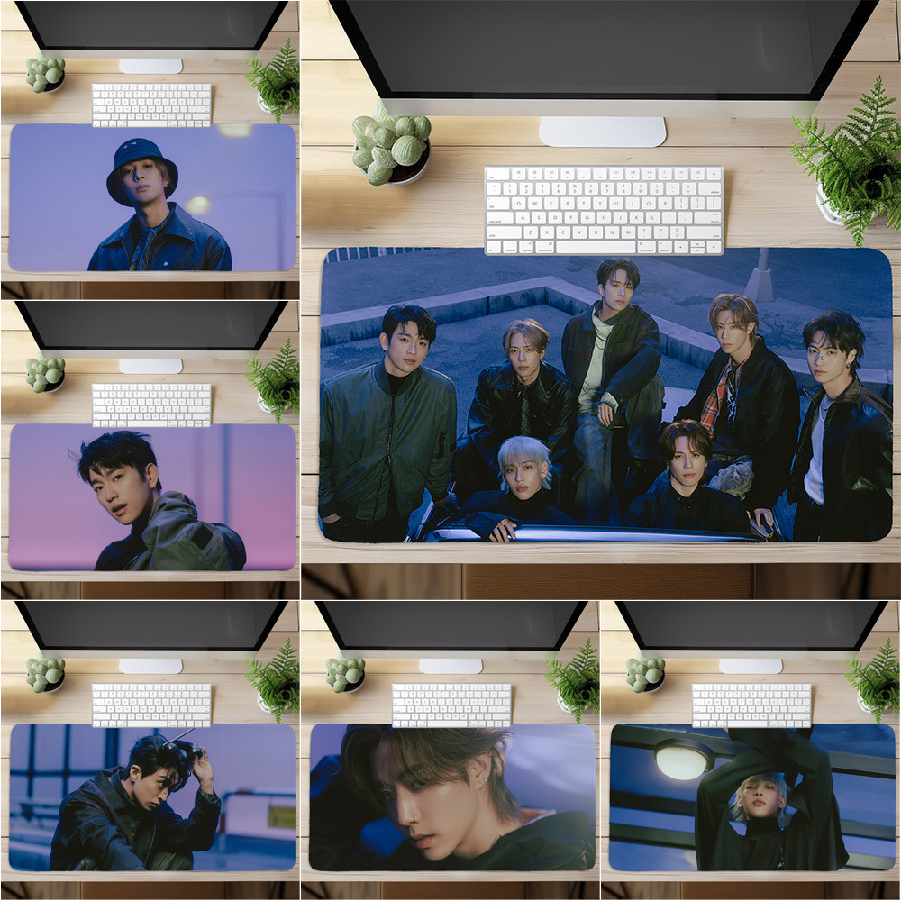 Kpop GOT7 แผ่นรองเมาส์พิมพ์ศิลปะแป้นพิมพ์คอมพิวเตอร์แผ่นรองโต๊ะ (60×30 ซม./80×40 ซม.)