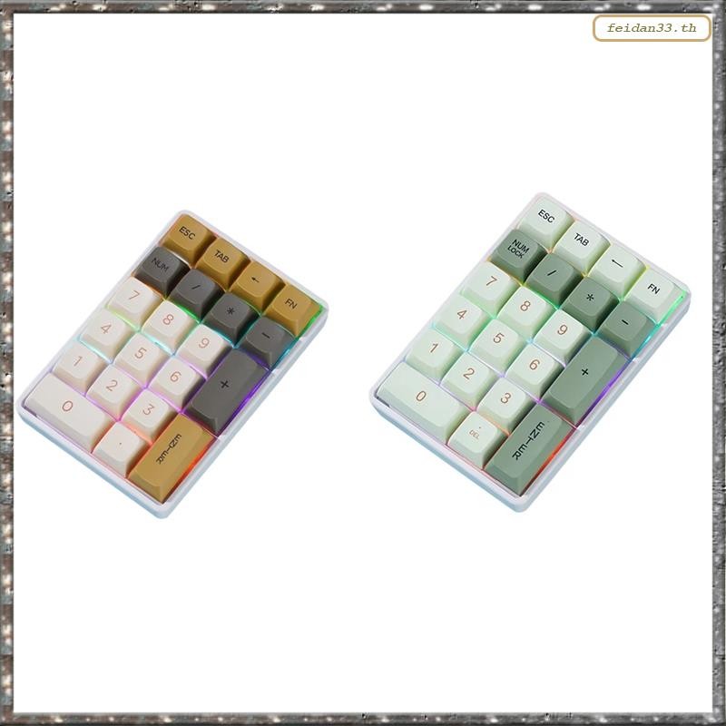 [LHY] 21keys Mini Keyboard 2.4G Wireless Number Pad แป้นพิมพ์ตัวเลขแบบกลไกสําหรับบัญชี Numpad Gaming