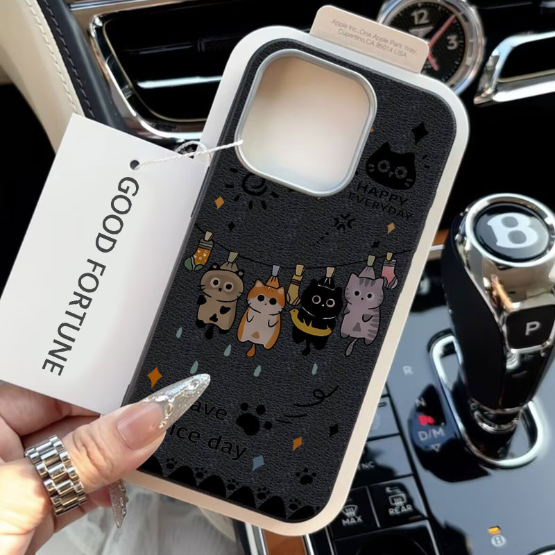 สําหรับ Honor X9c X9A 5G X7c X9B X8B X8A X7b X7A X6B กรณีหรูหราหนังนุ่มเนื้อ Matte น่ารักการ์ตูนแมวฝาครอบป้องกันสําหรับ Huawei Honor X9c X7c กันกระแทกเคสโทรศัพท์