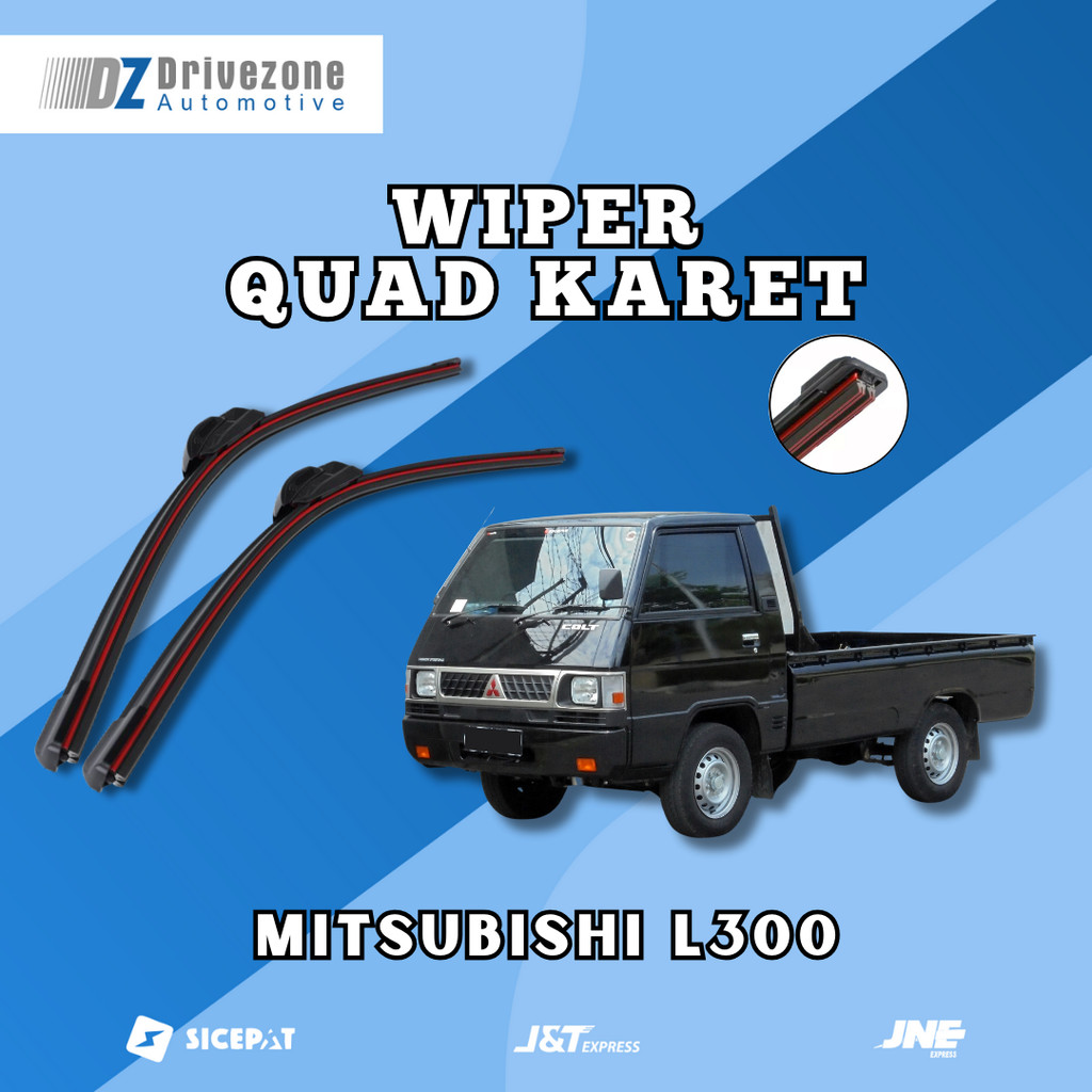 Mitsubishi L300 Pickup Frameless Quad Blade Wiper 4 ยาง 1 ชุด 2 ชิ้นซ้ายขวา W601