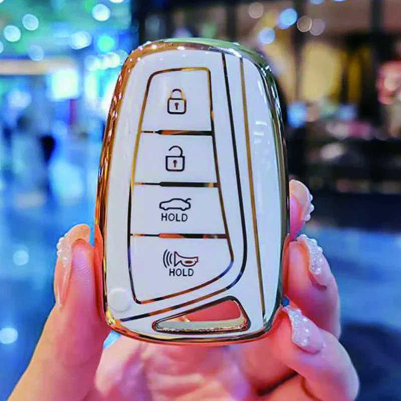 Tpu Car Key Case Cover for Hyundai Equus Santa Fe DM Grand Ix45 Azera 2014 2015 2016 2017 2018 Genes