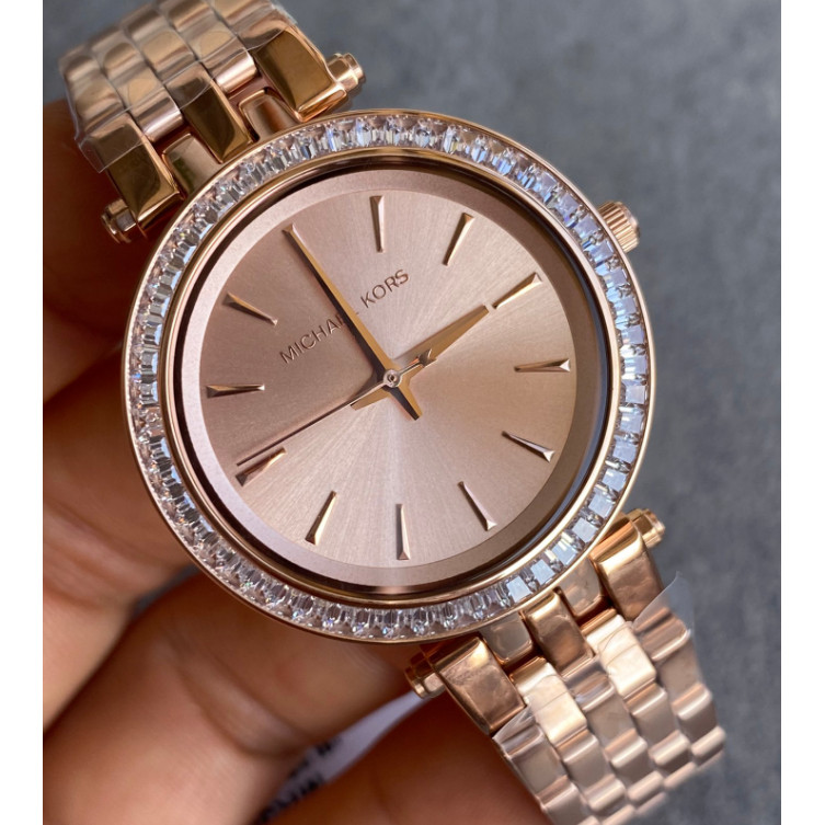 Michael Kors MK3366 Darci Three-Hand Watch with Glitz Accents 33mm