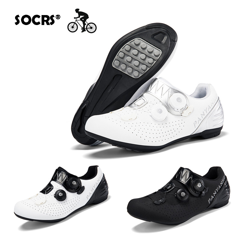 SOCRS รองเท้าปั่นจักรยานมืออาชีพรองเท้าความเร็วไม่ล็อครองเท้าจักรยานรองเท้าจักรยานถนนขนาดใหญ่ 36-47