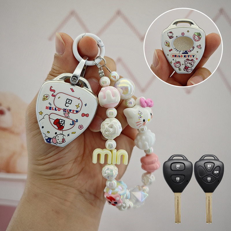 เคสกุญแจ Toyota ฝาครอบกุญแจรถโตโยต้า Camry Corolla Rav4 Vios Yaris Hiace Crown Sienta Altis Vigo Fortuner Innova Prius Reiz เคสกุญแจรถยนต์ เคสกุญแจรีโมทรถยนต์