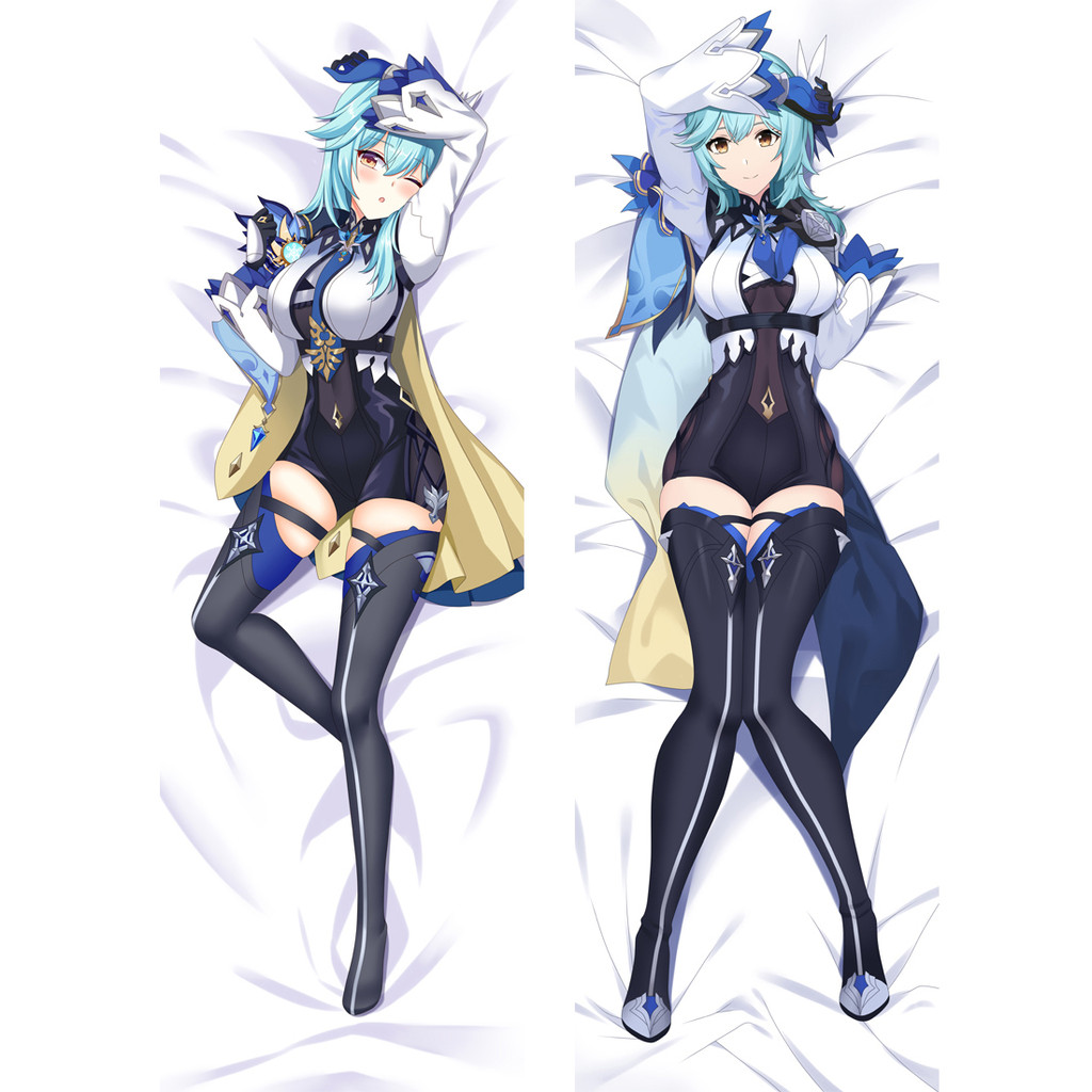 เกม Genshin Impact Eula คอสเพลย์ Dakimakura ปลอกหมอน Eula Peachskin กอดหมอน Otaku หมอนเบาะรองนั่ง