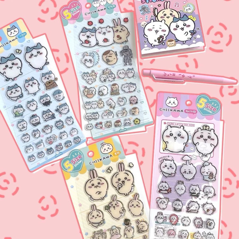 Chiikawa chikawa Epoxy Sticker chiikawa chikawa สติ๊กเกอร์คอมพิวเตอร์สติกเกอร์ตกแต่งสามมิติน่ารัก
