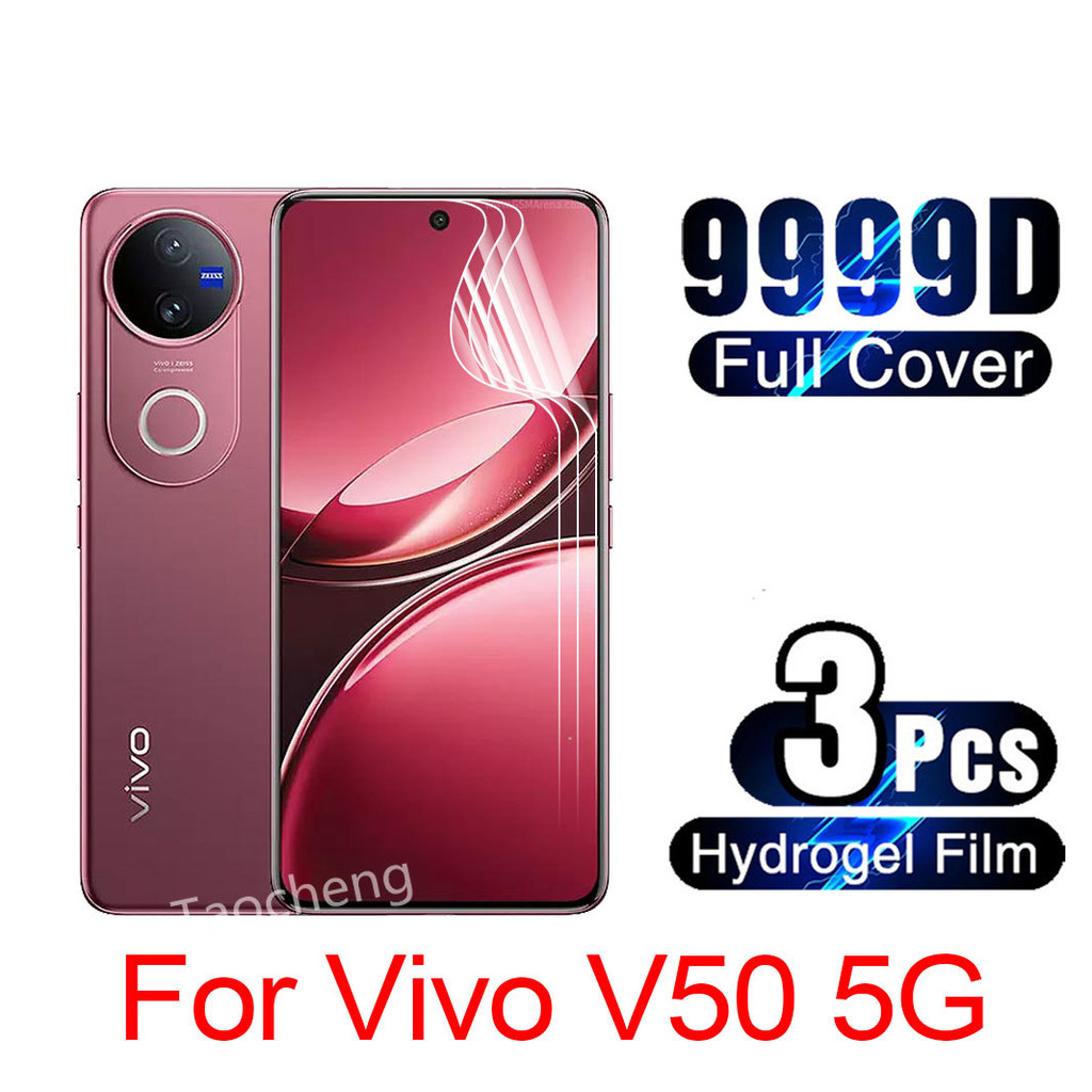 3 ชิ้นฟิล์มไฮโดรเจลสําหรับVivo V60 V50 V 50 VivoV50e 5G 2025 ฟิล์มป้องกันนุ่มฝาครอบใสป้องกันหน้าจอ