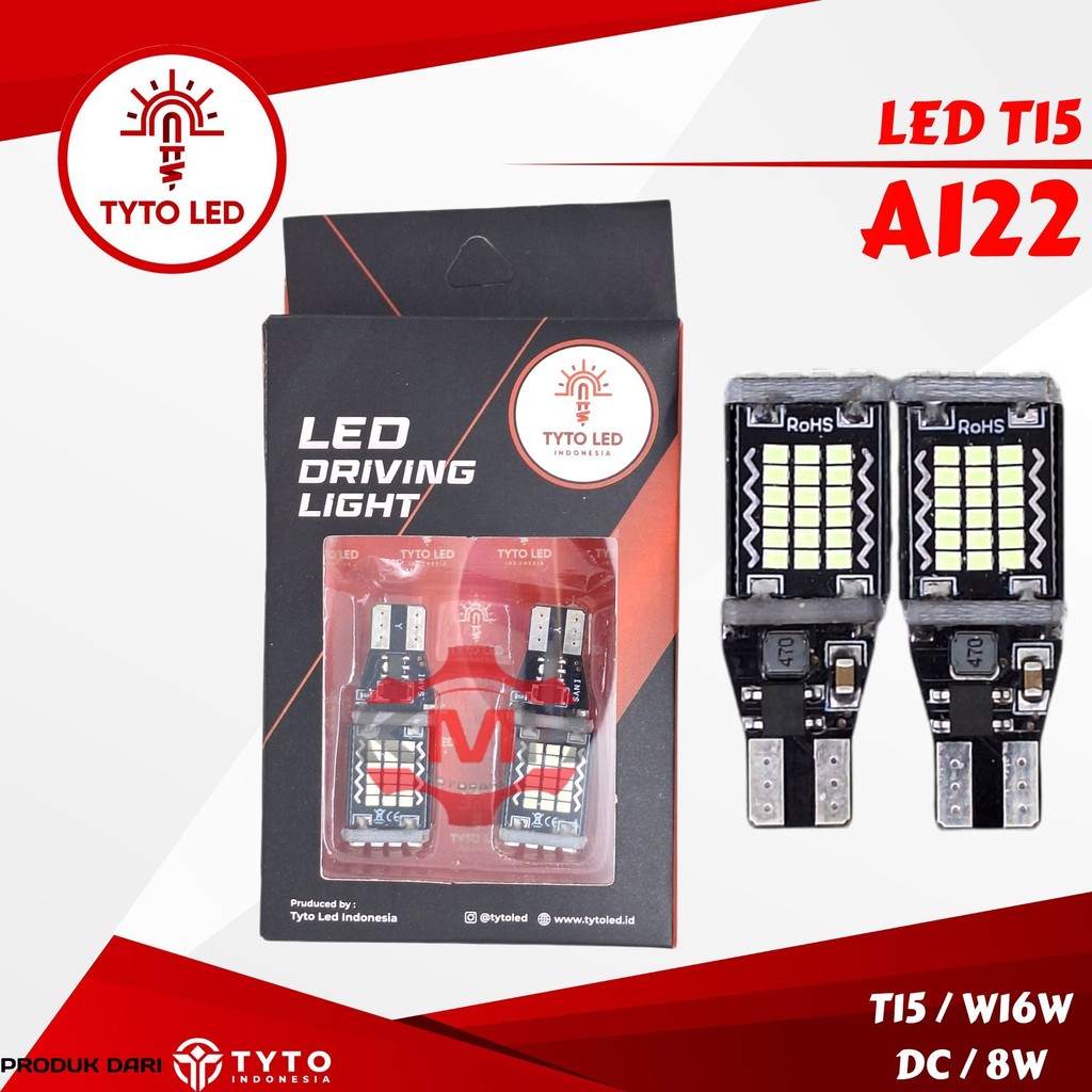 T15 ซ็อกเก็ตไฟเลี้ยว 2 ชิ้น TYTO A122 W16W 48SMD 8 วัตต์ DC