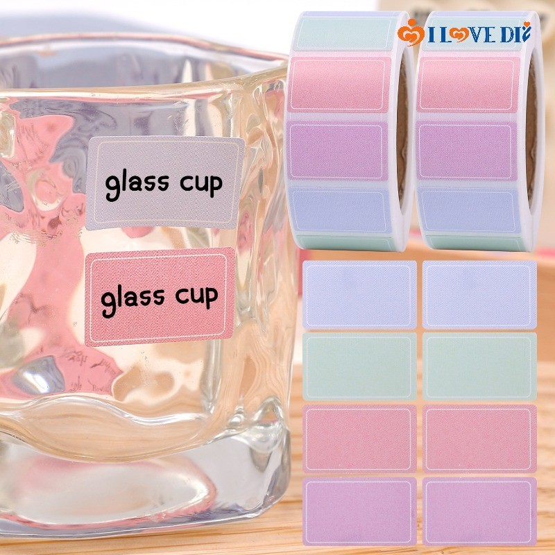 800 ชิ้น/ม้วนขวดแฟ้มเอกสารดัชนีป้ายเครื่องหมาย-ที่มีสีสันกาวตนเอง เขียนได้ ชื่อเปล่าสติกเกอร์เครื่องเขียนนักเรียน