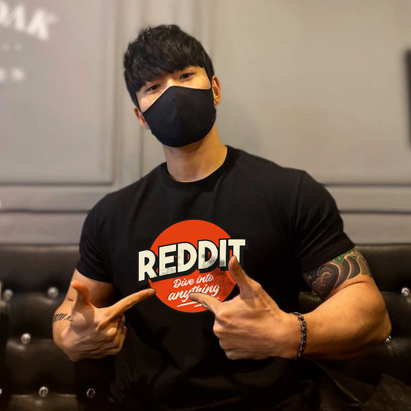 S-5XL ร้อนขาย MCPW ฟิตเนสลําลองผู้ชายแขนสั้นอเมริกันลูกเรือคอผ้าฝ้าย REDDIT ตัวอักษรพิมพ์การฝึกอบรมเ