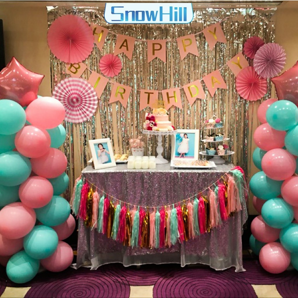 S.H กระดาษพู่ สำหรับห้อยตกแต่งปาร์ตี้ 5 ชิ้น Party supplies