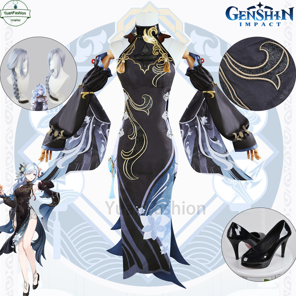 [พร้อมส่ง] Genshin Impact Lantern Rite Shenhe ใหม่ ชุดคอสเพลย์ ลายดอกไม้ สําหรับผู้หญิง