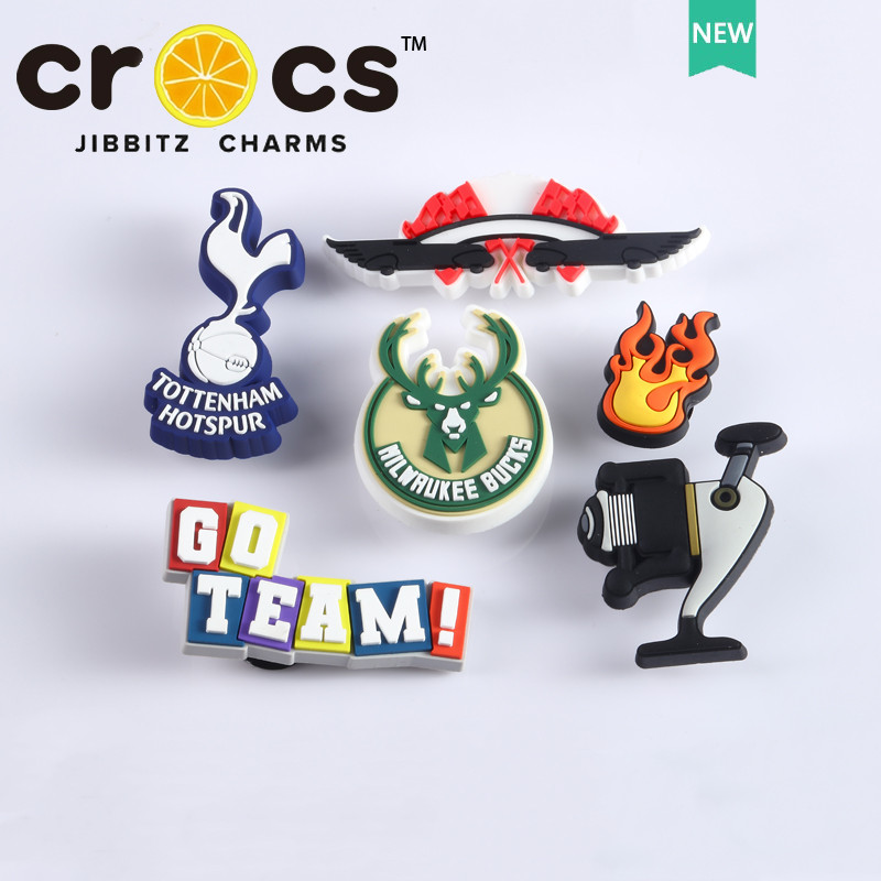 jibbitz crocs แท้ อุปกรณ์เสริมหัวเข็มขัด ลายการ์ตูนโลโก้ Nba jibbitz crocs MIL สําหรับรองเท้า