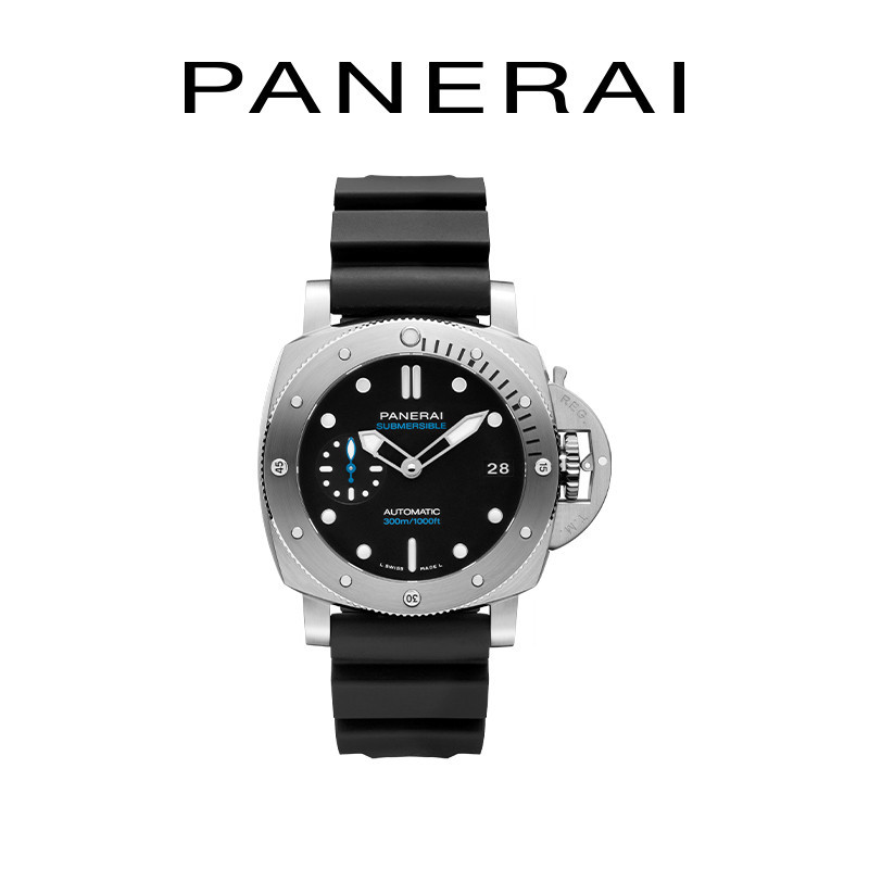 Panerai Panerai Panerai อย ่ างเป ็ นทางการ Flagship Stealth Series 2973 นาฬิกาดําน ้ ํา Mechanical Rubber Strap นาฬิกาผู ้ ชาย