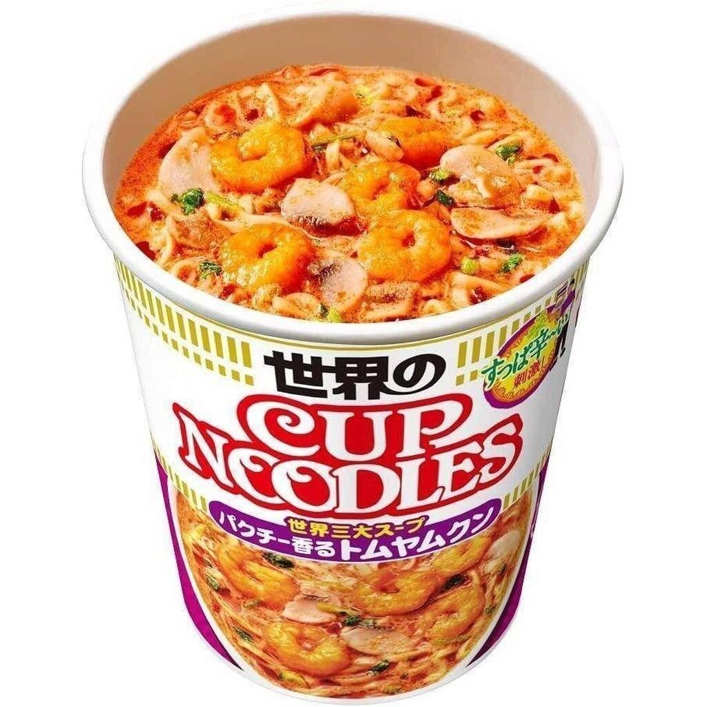 บะหมี่กึ่งสำเร็จรูป Nissin cup รสต้มยำกุ้ง Tom Yum Kung made in japan🇯🇵