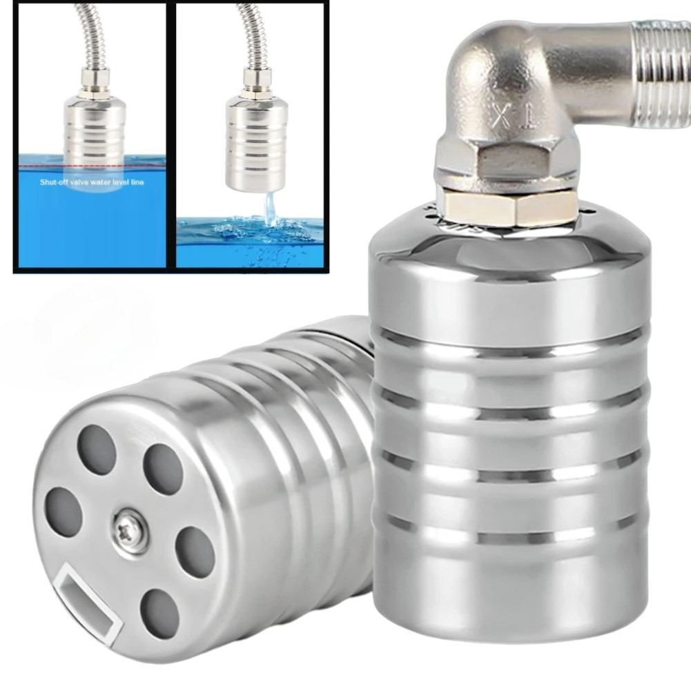 MOVATEK ลูกลอยควบคุมน้ำอัตโนมัติขนาด 1/2"สแตนเลส 304 วาล์วลูกลอย หยุดอัตโนมัติเมื่อน้ำเต็ม ทนต่ออุณหภูมิสูง ลูกลอยตัดน้ำ