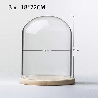 ขวดแก้ว 15cm 22cm 25cm 30cm 35ซม.,จอแสดงผลแก้วโดม,ฝาครอบกันฝุ่น DIY ตกแต่งคริสต์มาส ขวดแก้วขนาดใหญ่