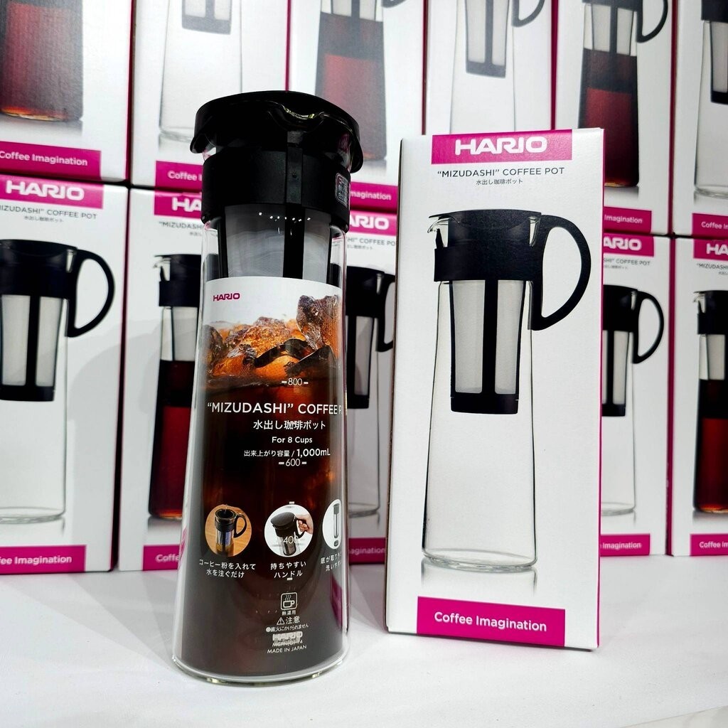 ขวดกาแฟ cold brew HARIO Cold Brew Coffee Pot Black 1000 ml Coffee Pitcher MCPN-14-B