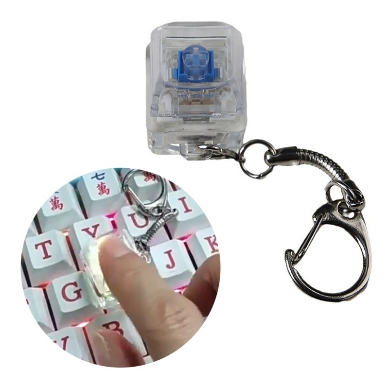 Fun LED Mechanical Keyboard Switches การทดสอบความเครียดบรรเทาพวงกุญแจของเล่น 1PC