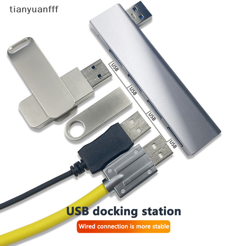 Tianyuanfff 3 in 1 ฮับ USB 3.0 3 พอร์ต แบบพกพา อุปกรณ์เสริม สําหรับคอมพิวเตอร์ แล็ปท็อป