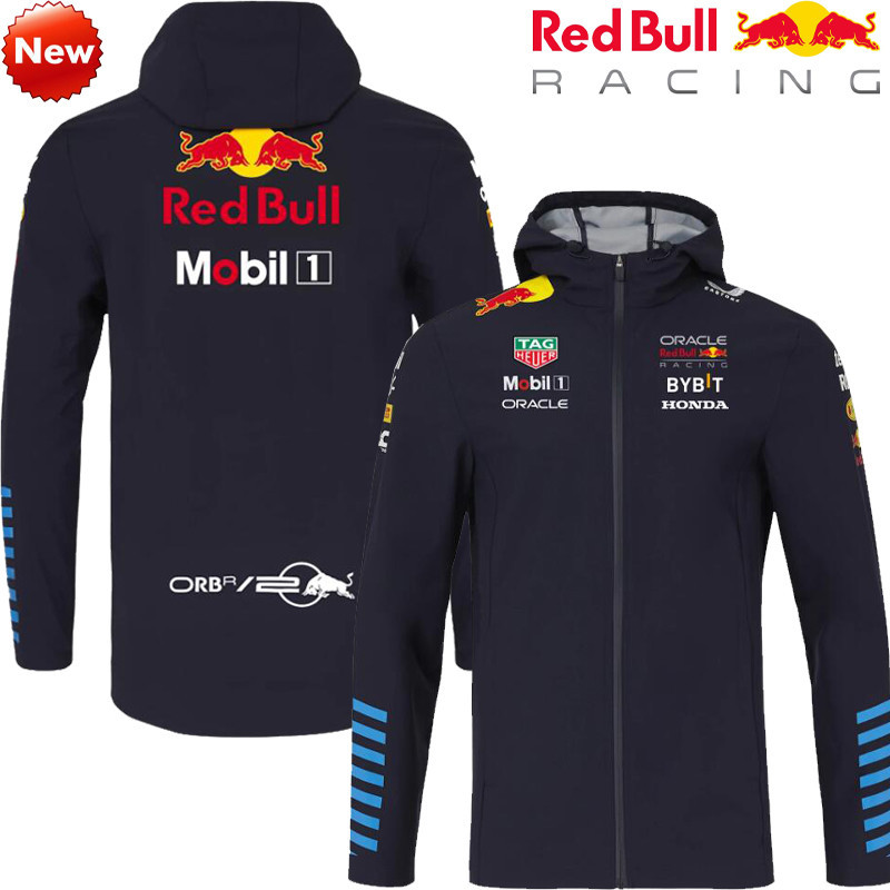ใหม่ล่าสุด F1 เสื้อแจ็กเก็ตแขนยาว มีฮู้ด มีซิป ลาย F1 2024 สีแดง สําหรับผู้ชาย และผู้หญิง เหมาะกับกา