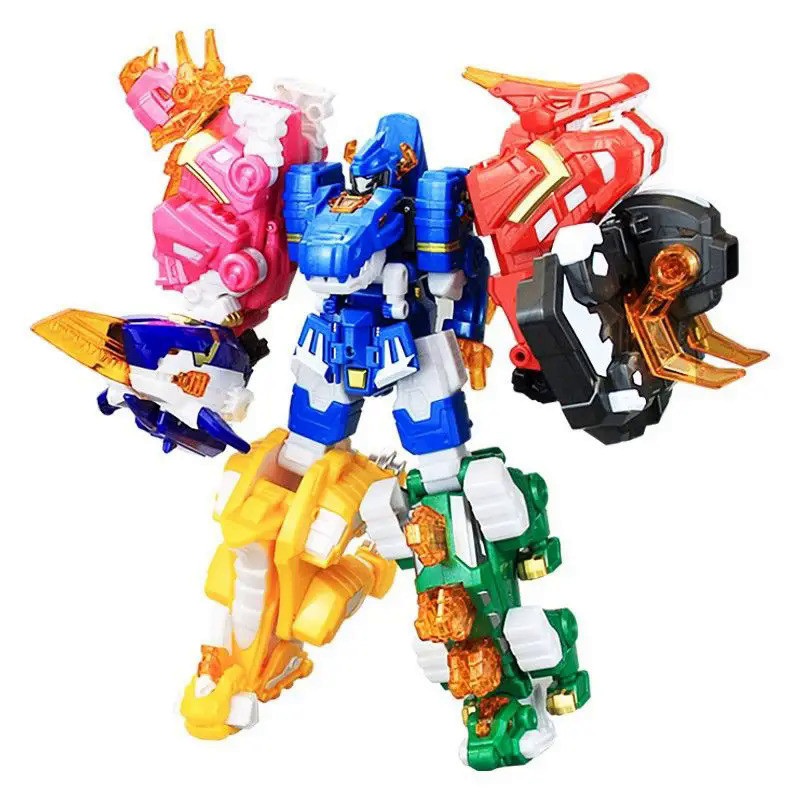 7 IN 1 Mini Force 2 Super Dino Power หุ่นยนต์แปลงร่าง ฟิกเกอร์แอคชั่น MiniForce X Deformation Dinosaur Mecha ของเล่น
