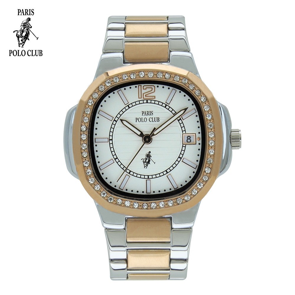 นาฬิกาแฟชั่นเกาหลี Paris Polo Club นาฬิกาข้อมือผู้หญิง สายสแตนเลส รุ่น PPC-230207