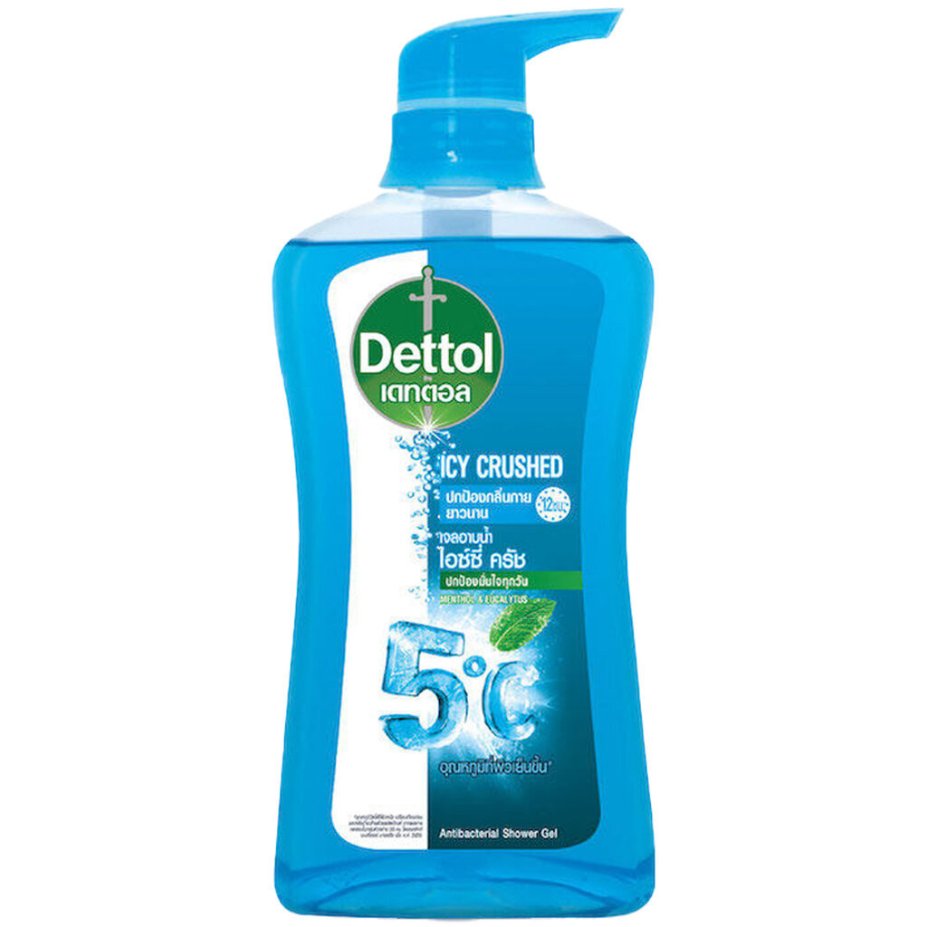 LeeMart เจลอาบน้ำ เดทตอล Dettol 450ML สบู่เหลว ชำระผิวกาย เดตตอล ไอซี่ครัช สีฟ้า ขนาด 450 มล.
