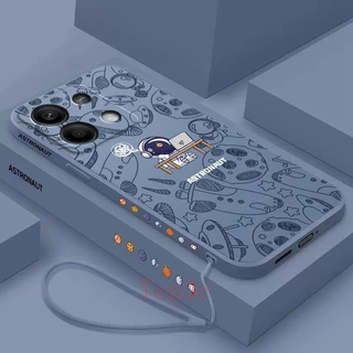 เคส Redmi Note 13 Redmi Note13 Pro 5G Redmi Note12 Pro 5G Note 12S Note 11s Note 11 Pro Redmi Note 13 5G เคสโทรศัพท์มือถือ ซิลิโคน ลายการ์ตูนนักบินอวกาศ สําหรับ TKA