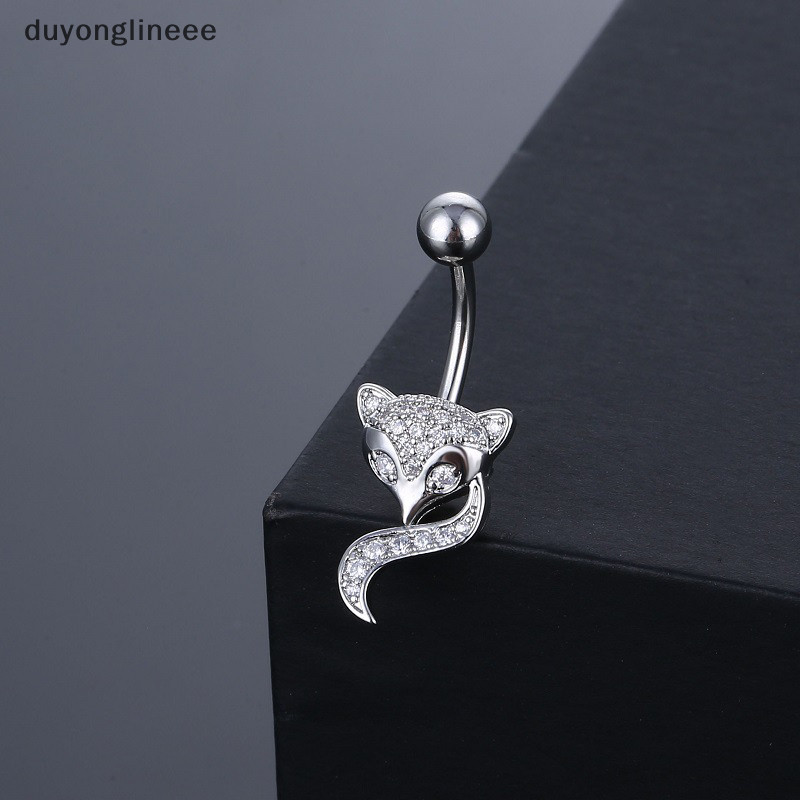 (duyonglineee) ใหม่ จิ้งจอกฝังเพชร รูปสัตว์ จิ้งจอก เซ็กซี่ เครื่องประดับแฟชั่น สําหรับผู้หญิง และผู้ชาย