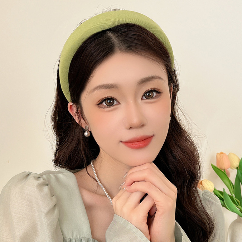 ที่คาดผม สีเขียว ระดับไฮเอนด์ แบบเรียบง่าย แฟชั่นฤดูใบไม้ผลิ และฤดูร้อน สําหรับผู้หญิง - รูปที่ 4