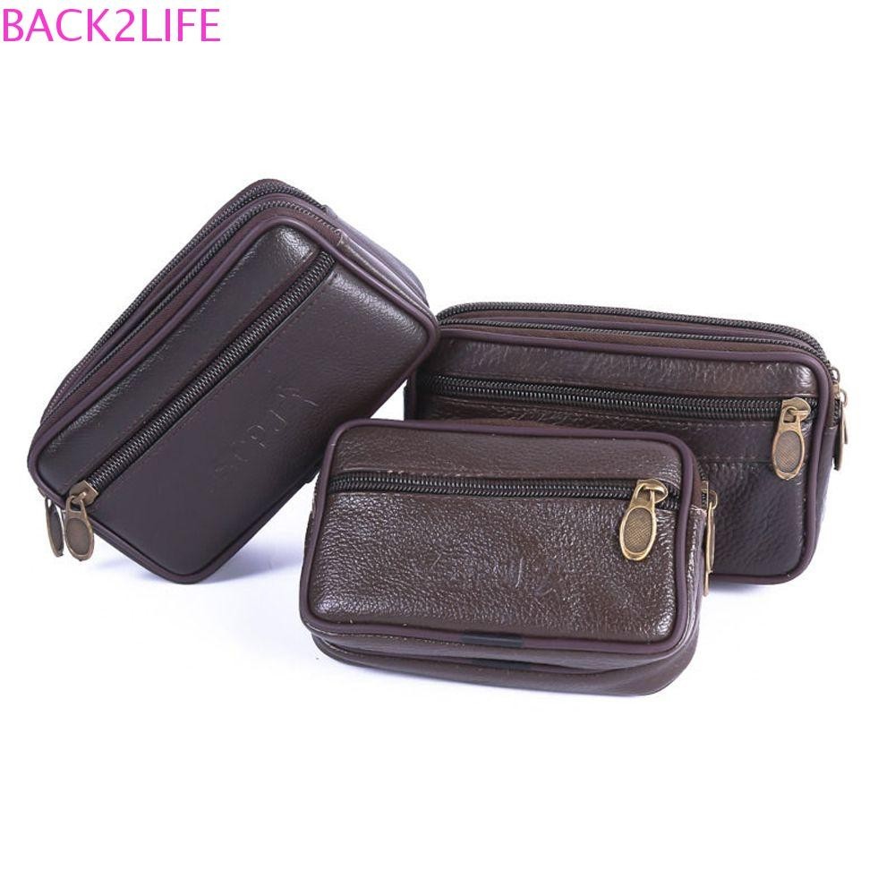 Back2life กระเป๋าคาดเอว หนังแท้ ใส่เหรียญได้ อเนกประสงค์ สไตล์วินเทจ สําหรับผู้ชาย