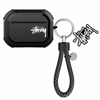 STUSSY เคสหูฟังหนังนิ่ม พร้อมสายคล้อง สําหรับ Airpods Pro 2nd Gen 1 2 Pro 3
