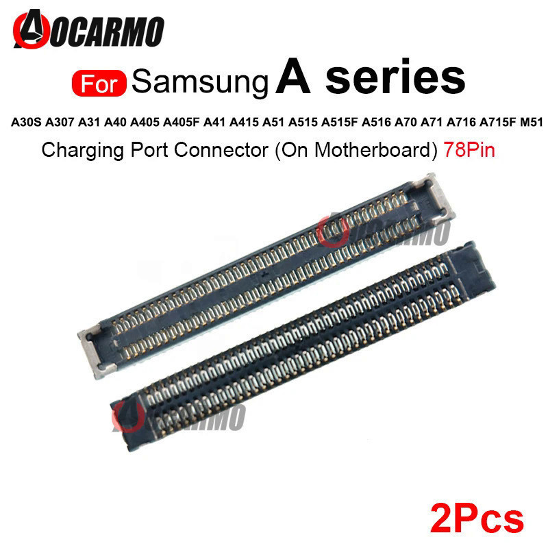 พอร์ตชาร์จเมนบอร์ด PCB สําหรับ Samsung A31 A40 A405 A405F A41 A415 A51 A515 A516 A70 A71 A716 A715F M51 2 ชิ้น