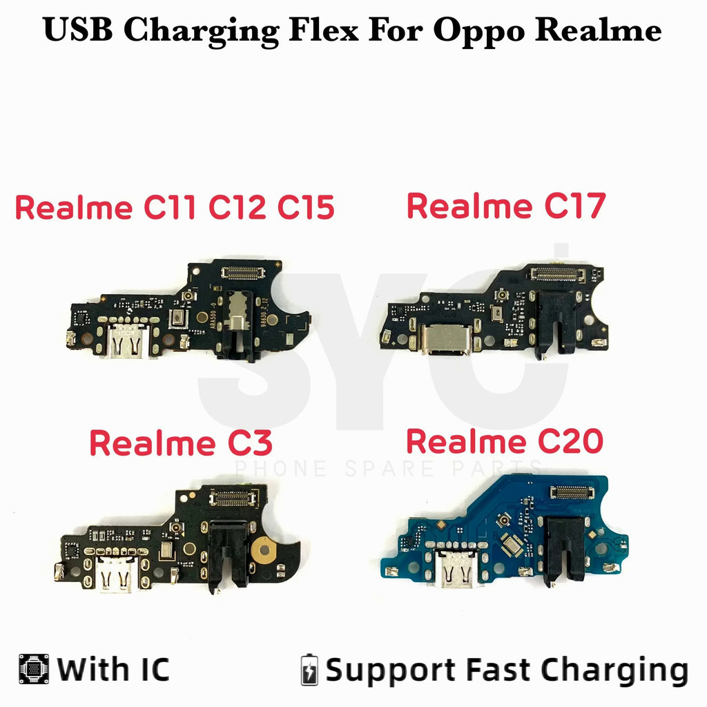 บอร์ดเชื่อมต่อสายเคเบิล พอร์ตชาร์จ USB คุณภาพดี สําหรับ Oppo Realme C11 C20 C25 C12 C15 C17 C21 1 ชิ้น