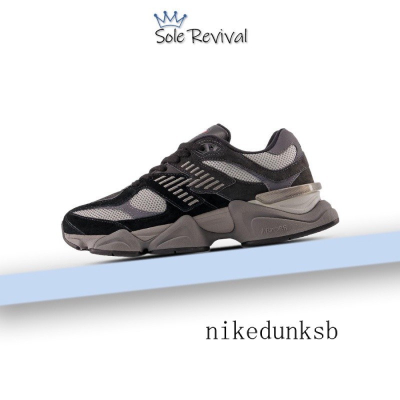 ใหม่ 9060 "Black" NB9060 Retro Black White Black Jogging Shoes U9060BLK