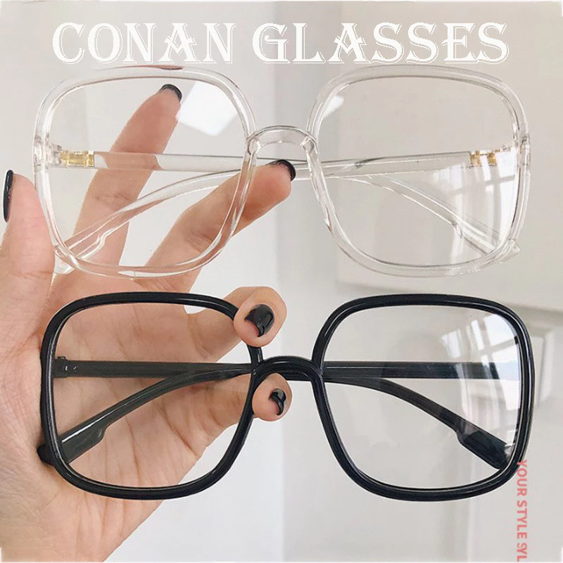 👓เกาหลีรุ่นแฟชั่นสายตาสั้นแว่นตา 👓 0 ° ~ 600 °องศาชายและหญิง ป้องกันแสงสีฟ้า แว่นตาสายตาสั้น กรอบแว่นตา Super Light Square ขนาดใหญ่ 099