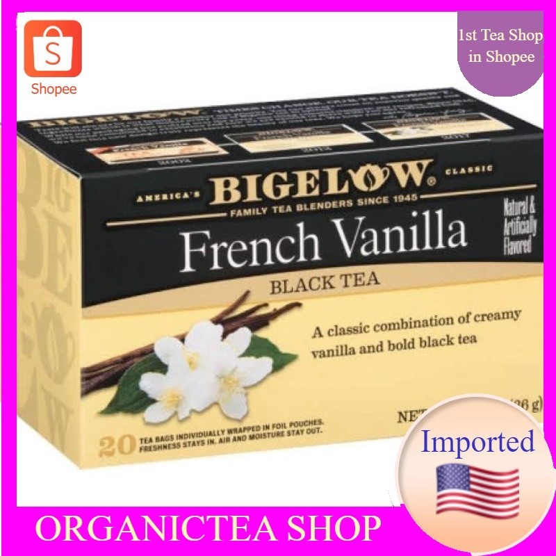 Bigelow Tea Black Tea French Vanilla 20 Tea Bags​ ชาดำ​ วานิลลา